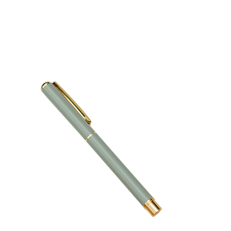 Black Ink Ballpoint Pen with Gold Detailing