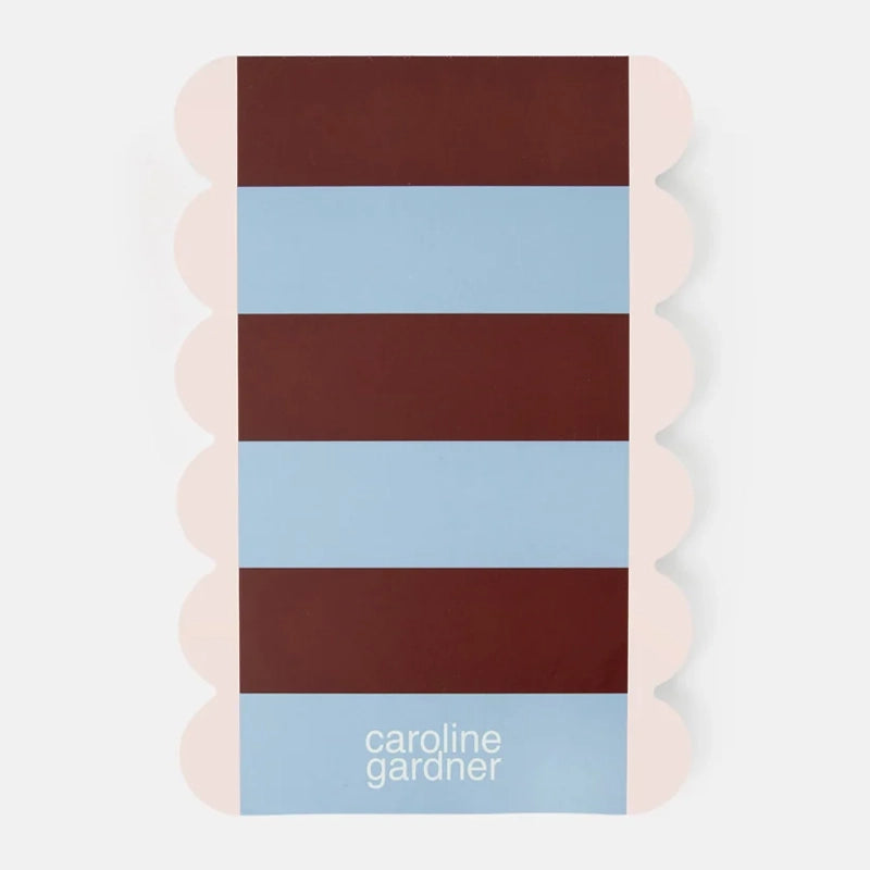 Blue & Wine Scallop Edge List Pad - 60 Pages with Tick Boxes