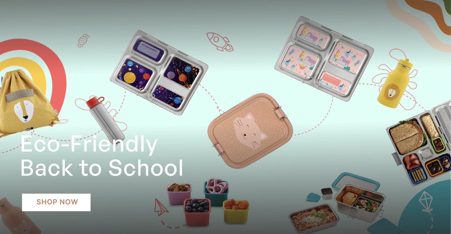 Eco-Friendly Back to School — reusable lunch boxes, bento sets and water bottles