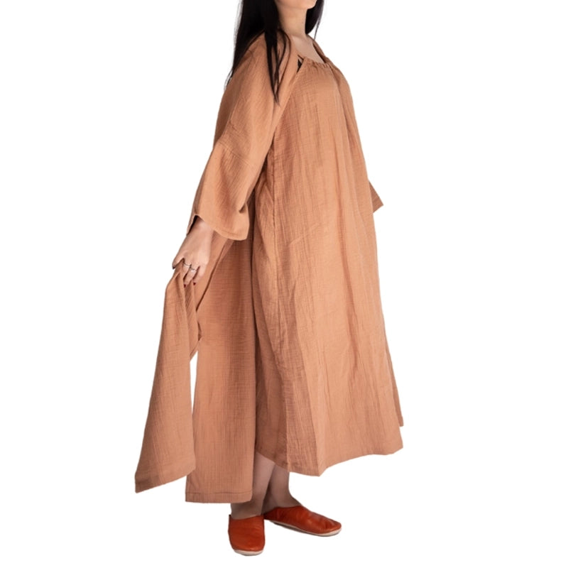 Fiona Halter Neck Long Dress - Brown