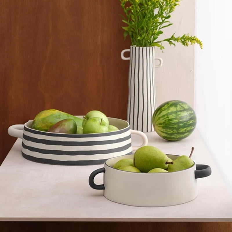 Handmade Stoneware Serving Bowl - Rayu Collection