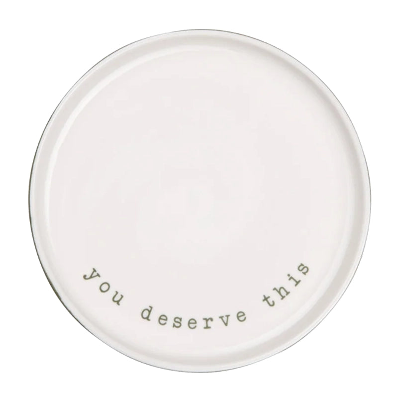 Hey! New Bone China Snack Plate with Statement
