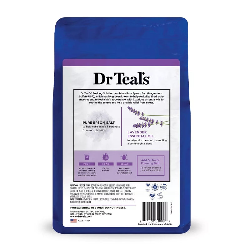 Soothe & Sleep Pure Epsom Salt Soak with Lavender - 1.36kg