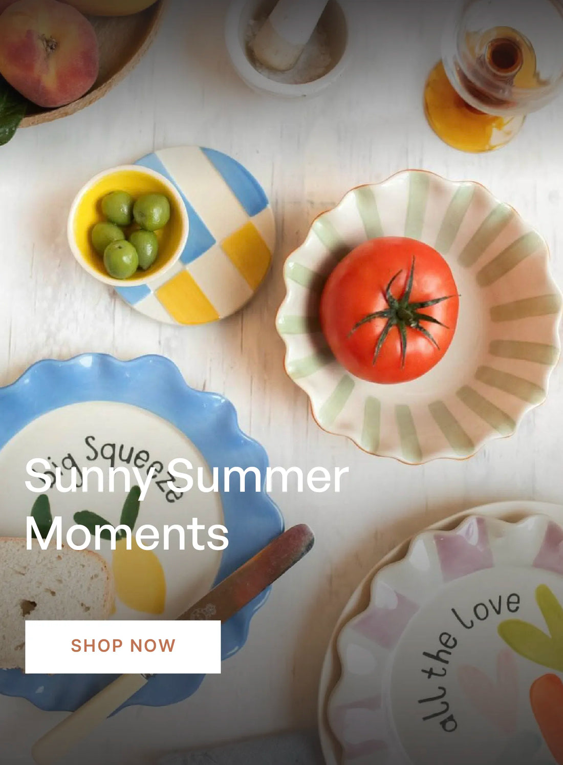 Sunny Summer Moments — summer tableware and serveware collection