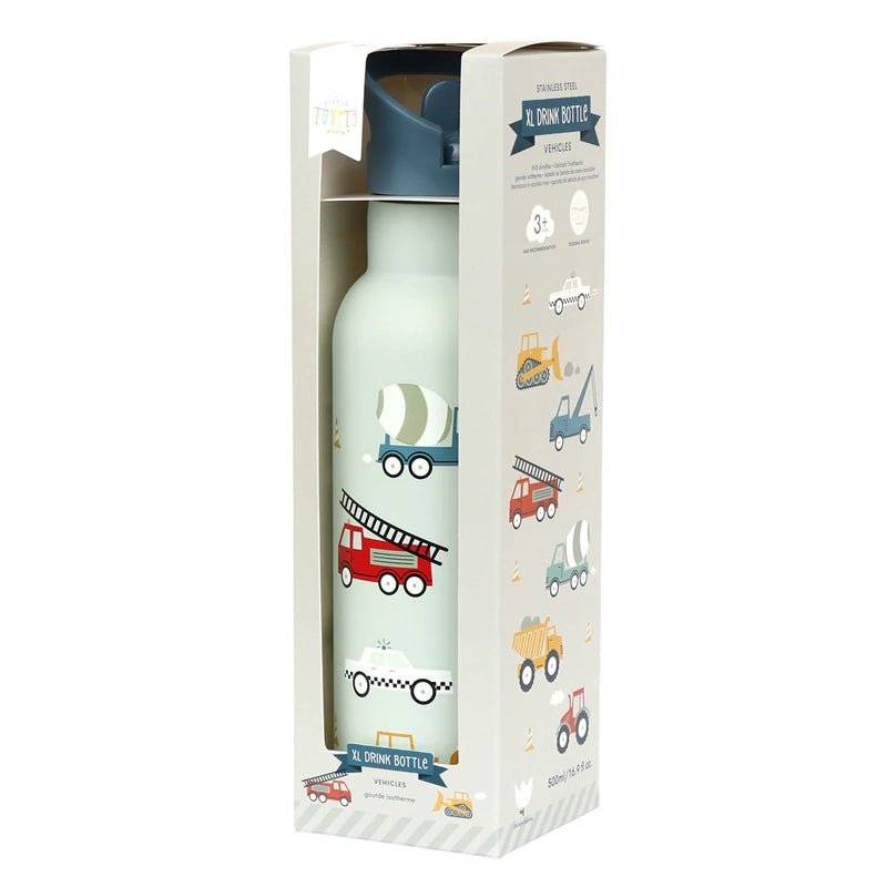 A LITTLE LOVELY COMPANY Stainless Steel Kids Water Bottle with All - Over Print - 500 ml in Kuwait - Waha Lifestyle