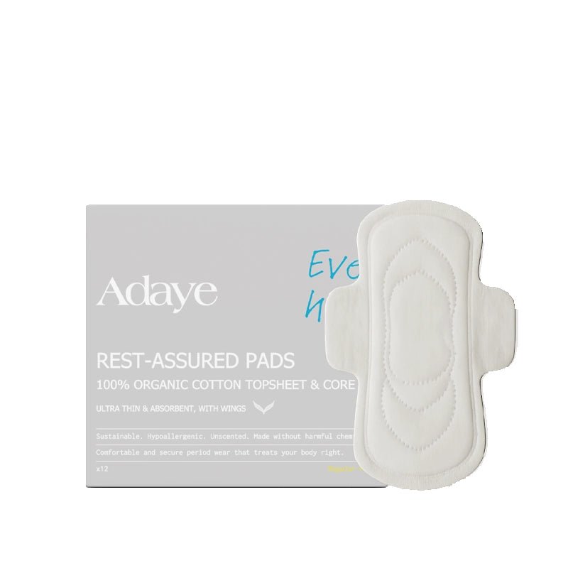ADAYE Rest - Assured Ultra Thin Organic Sanitary Pads - Super - 12pcs in Kuwait - Waha Lifestyle