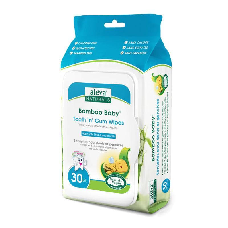 Aleva Naturals Bamboo Tooth & Gum Wipes - 30pcs - Waha Lifestyle