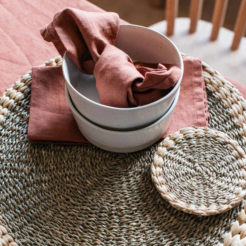 Also Home Venlig Seagrass & Water Hyacinth Coaster Set - 2pcs - Waha Lifestyle