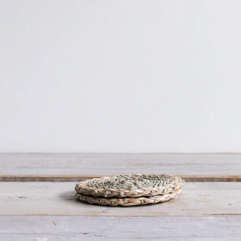 Also Home Venlig Seagrass & Water Hyacinth Coaster Set - 2pcs - Waha Lifestyle