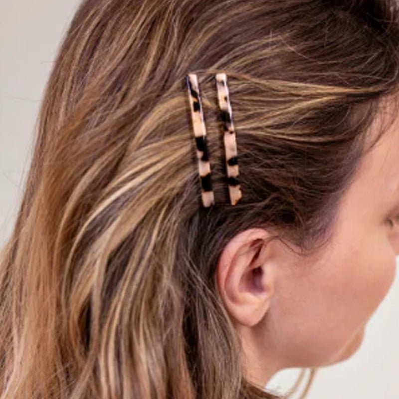 Handmade Tortoise Shell Hair Pins - 2pcs