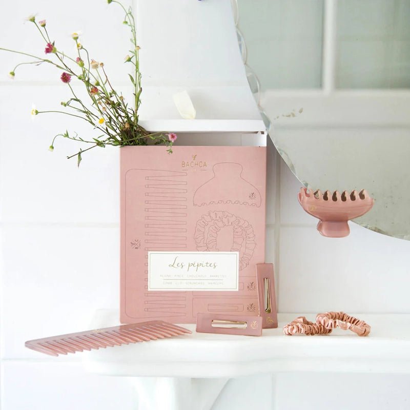 Les Pépites Rosewood Hair Accessories Set - Pink