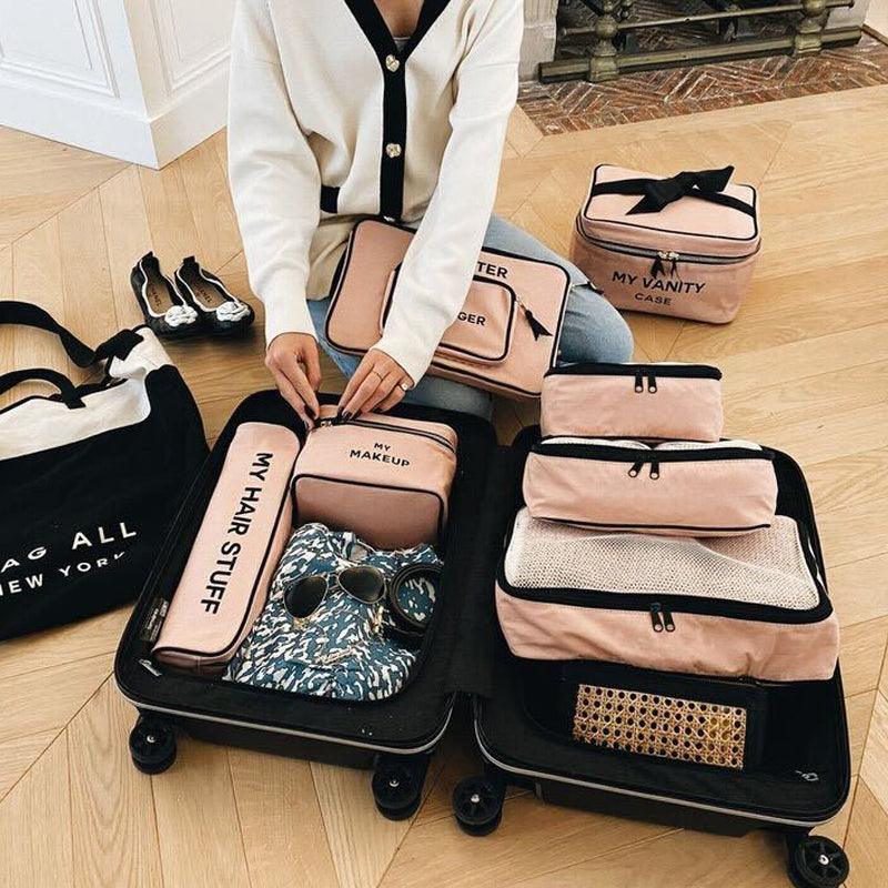 Bag - All 8 Piece Cotton & Travel Set Organizer Bag - Waha Lifestyle