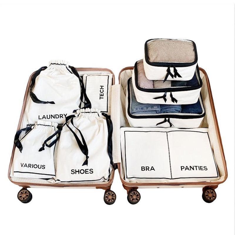 Bag - All 8 Piece Cotton & Travel Set Organizer Bag - Waha Lifestyle