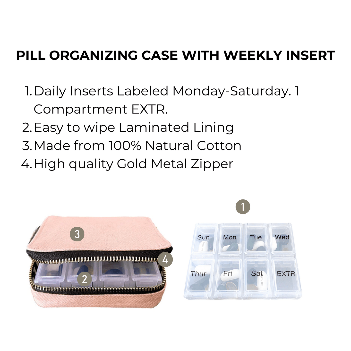 BAG - ALL Daily Pill Organizer Box with Compartments - Small - Waha Lifestyle - Kuwait