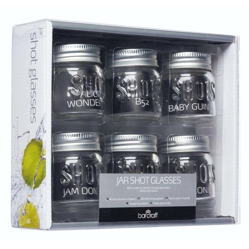 Mini Glass Drinking Jars - Pack of 6
