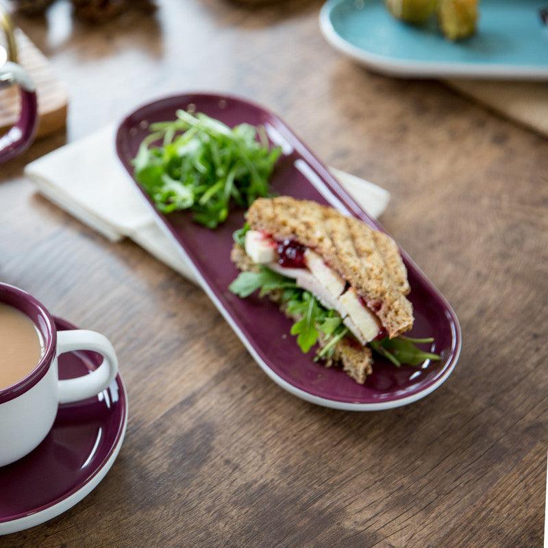 Barcelona Plum Ceramic Tea Serving Tray - Waha Lifestyle