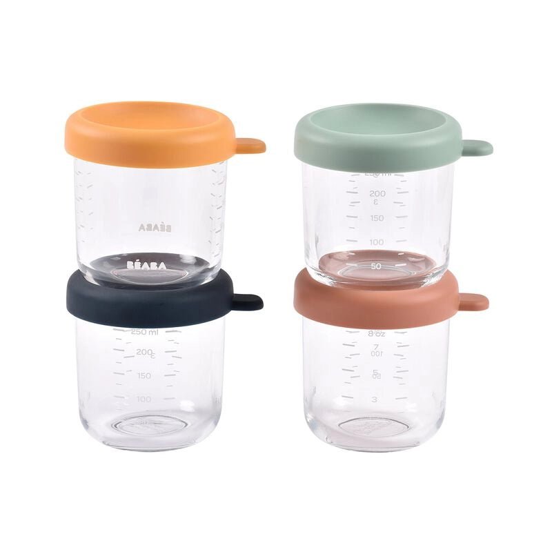 Glass Baby Food Containers - 250ml, Set of 4