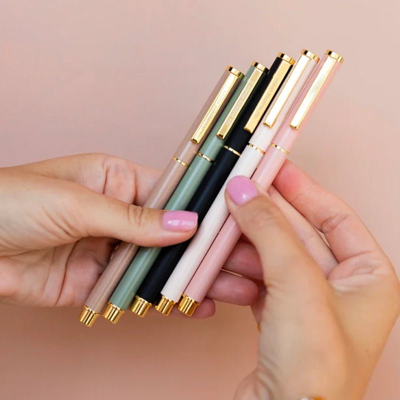 Black Ink Ballpoint Pen with Gold Detailing - Waha Lifestyle