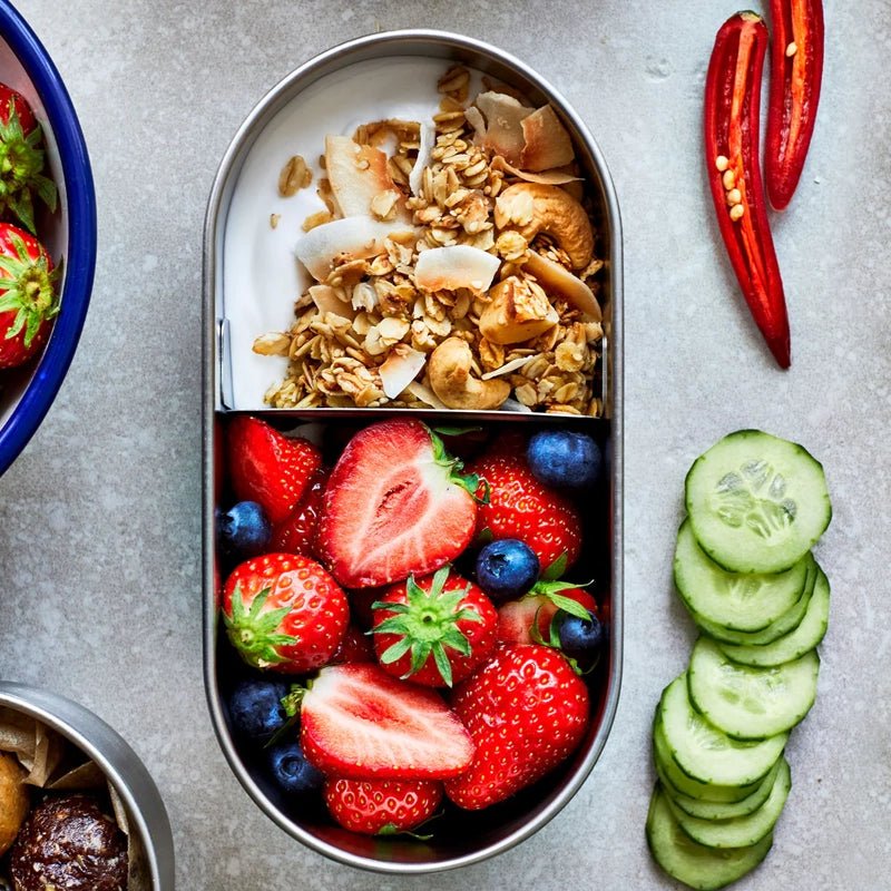 Stainless Steel Leakproof Bento Box with Bamboo Lid - 2x500ml