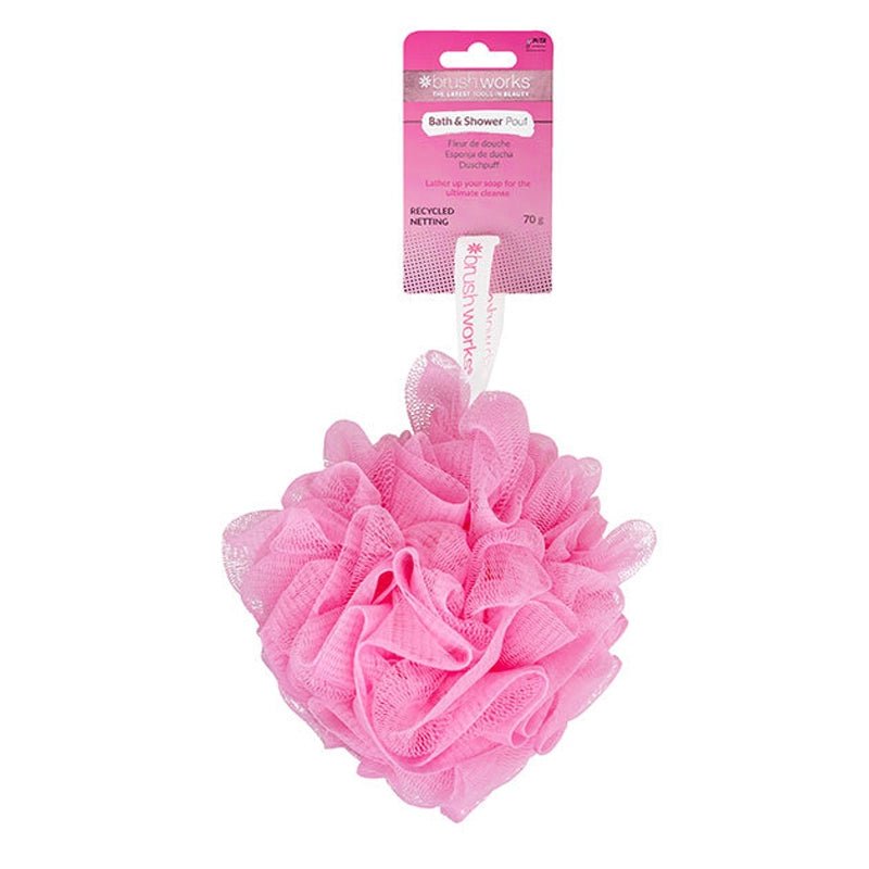 BRUSHWORKS Bath & Shower Pouf for Rich Lather & Gentle Exfoliation in Kuwait - Waha Lifestyle