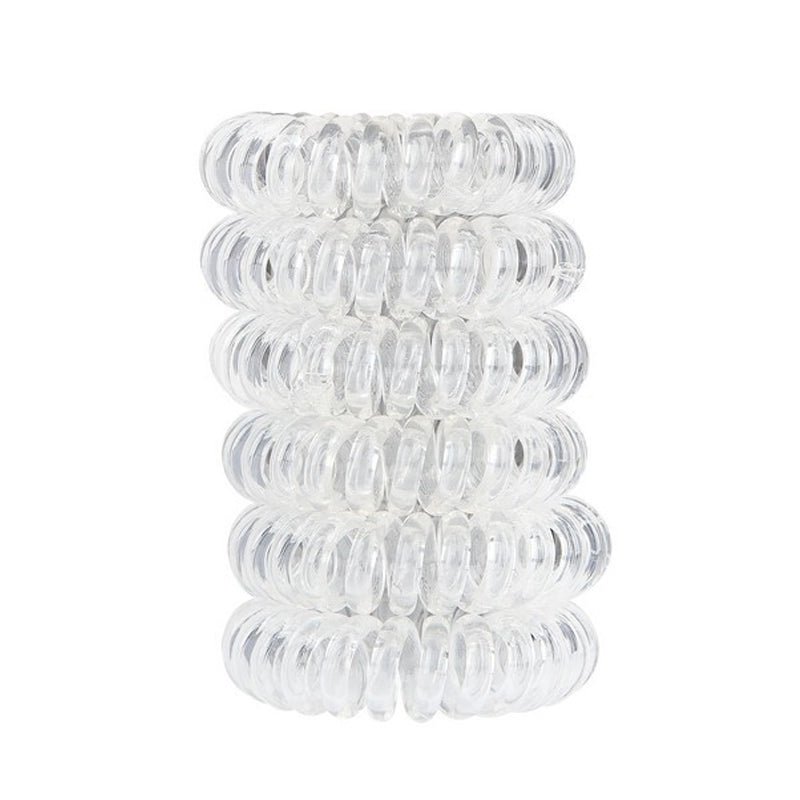 BRUSHWORKS Wonder Bobbles No-Kink Spiral Hair Ties - 6pcs - Clear in Kuwait - Waha Lifestyle