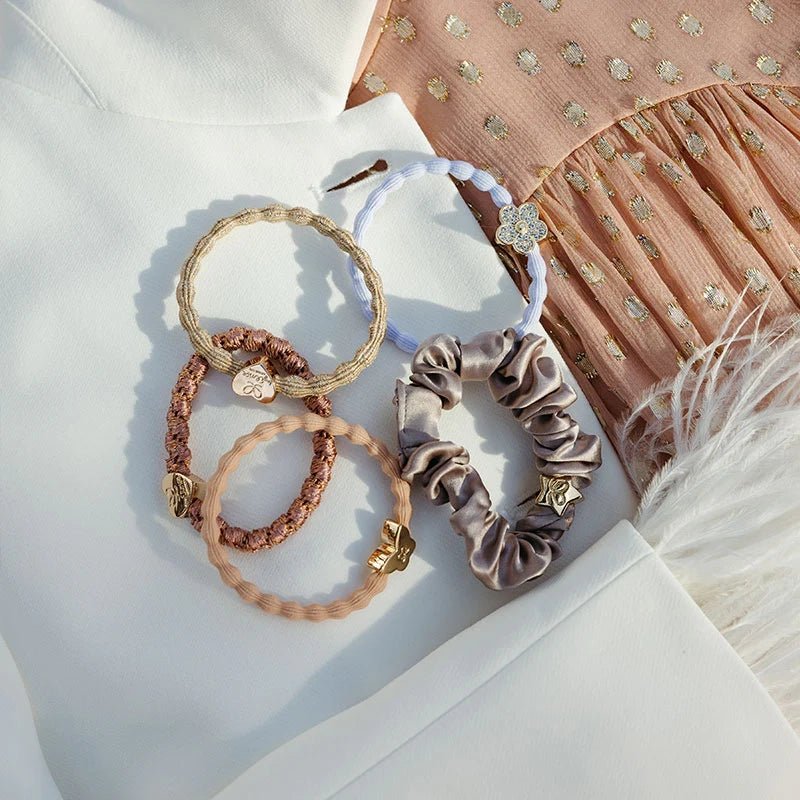Shimmering Peach Hair/ Wrist Band Gift Box
