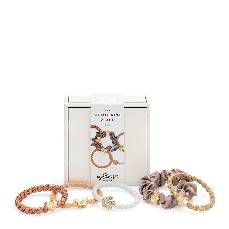 Shimmering Peach Hair/ Wrist Band Gift Box