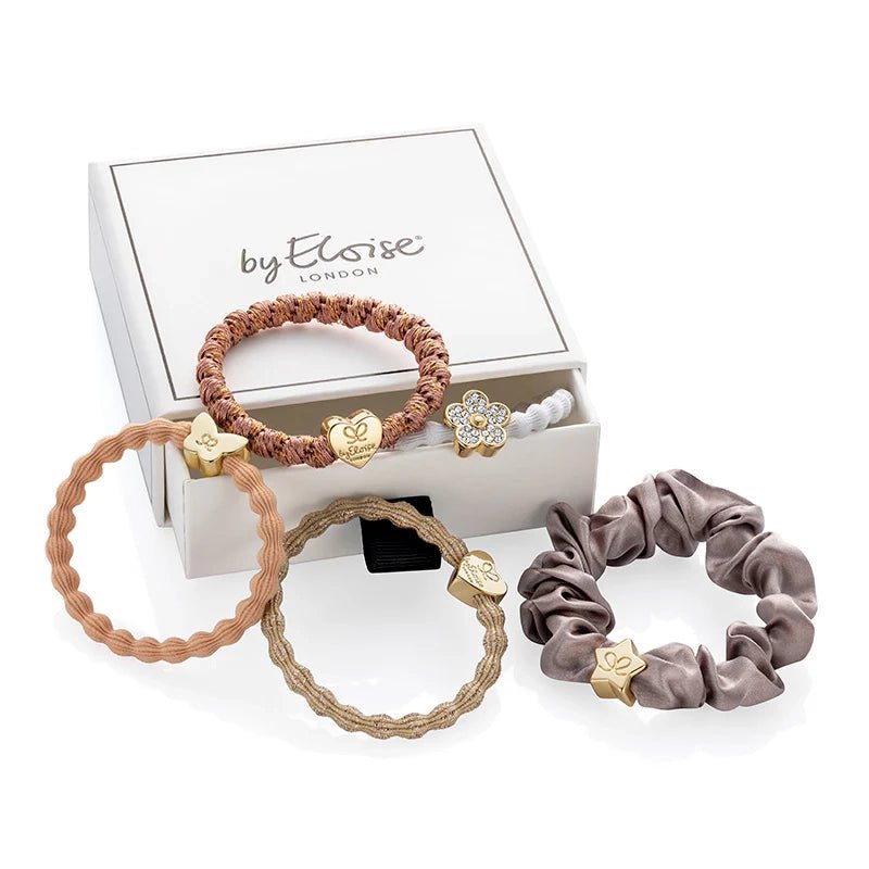 Shimmering Peach Hair/ Wrist Band Gift Box