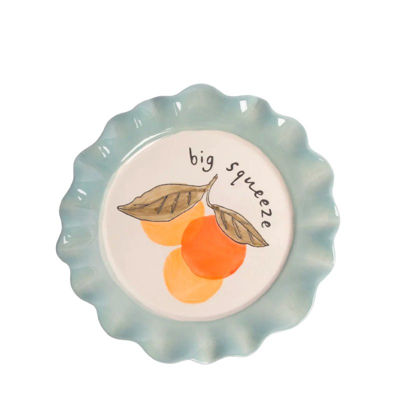 CAROLINE GARDNER Hand - painted Glazed Ceramic Plate in Kuwait - Waha Lifestyle