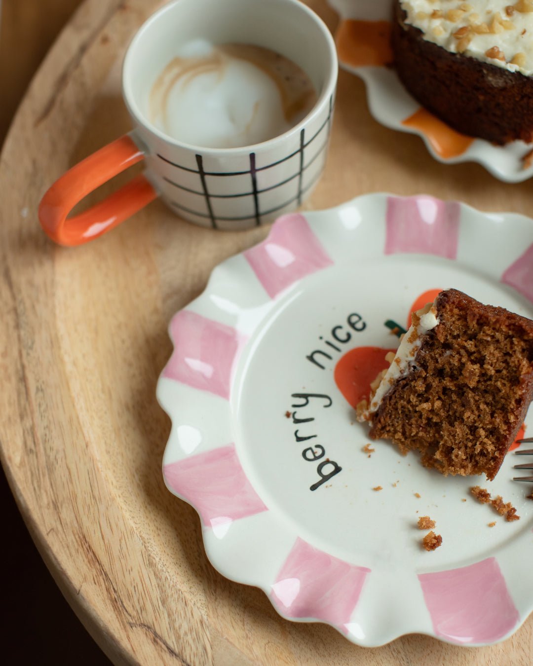 CAROLINE GARDNER Hand - painted Glazed Ceramic Plate in Kuwait - Waha Lifestyle