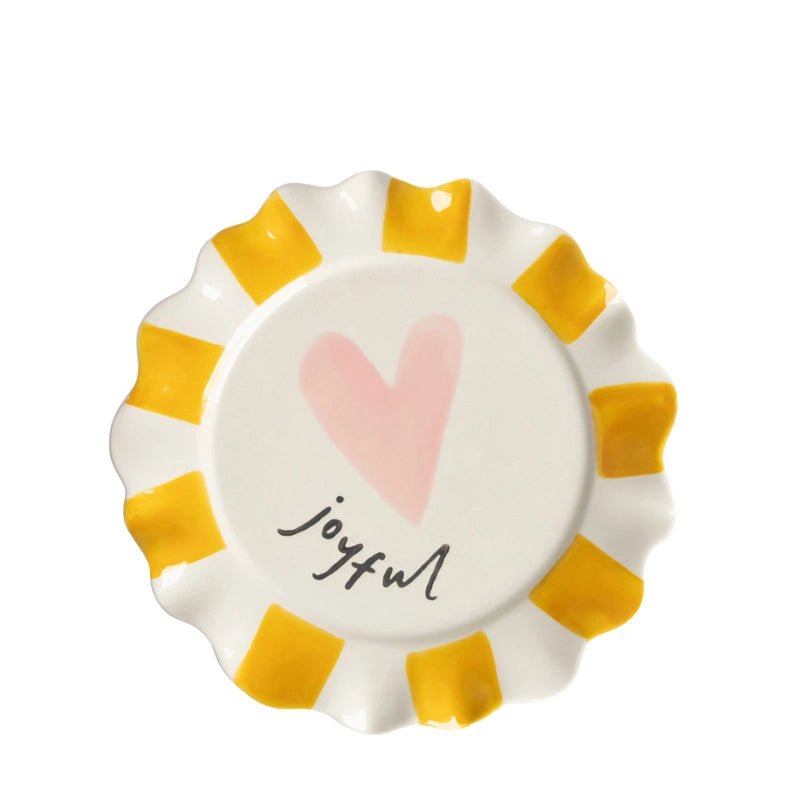 CAROLINE GARDNER Hand - painted Glazed Ceramic Plate in Kuwait - Waha Lifestyle