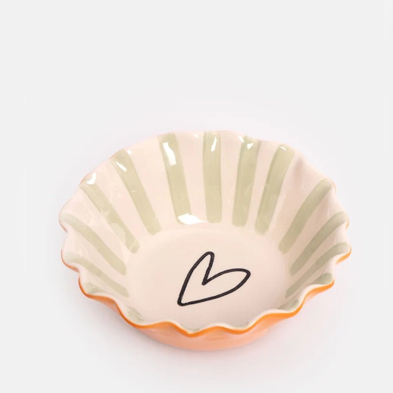 CAROLINE GARDNER Hand - painted Scalloped Ceramic Cereal Bowl in Kuwait - Waha Lifestyle