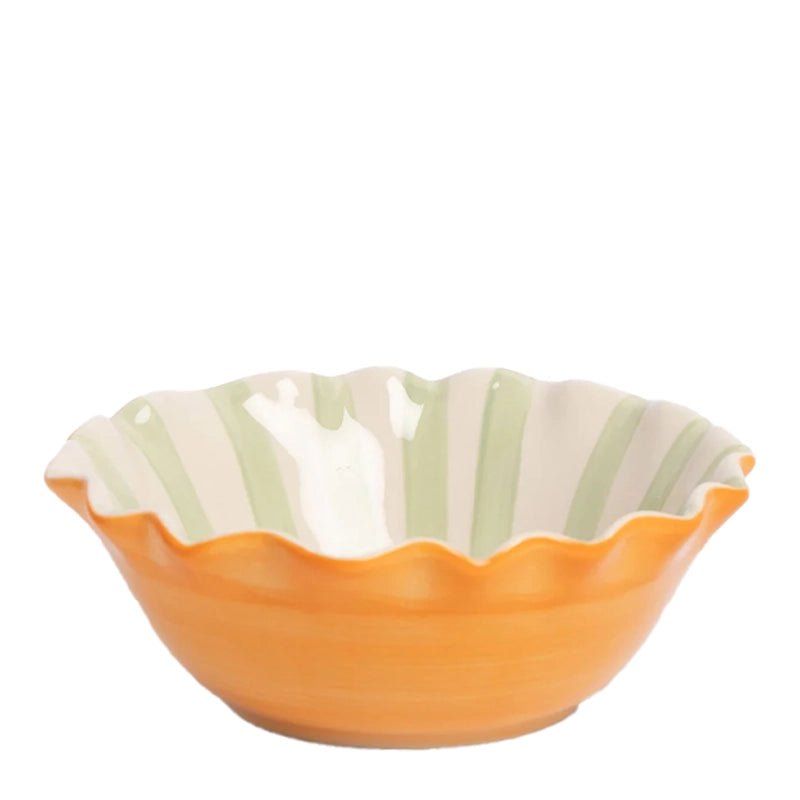 CAROLINE GARDNER Hand - painted Scalloped Ceramic Cereal Bowl in Kuwait - Waha Lifestyle
