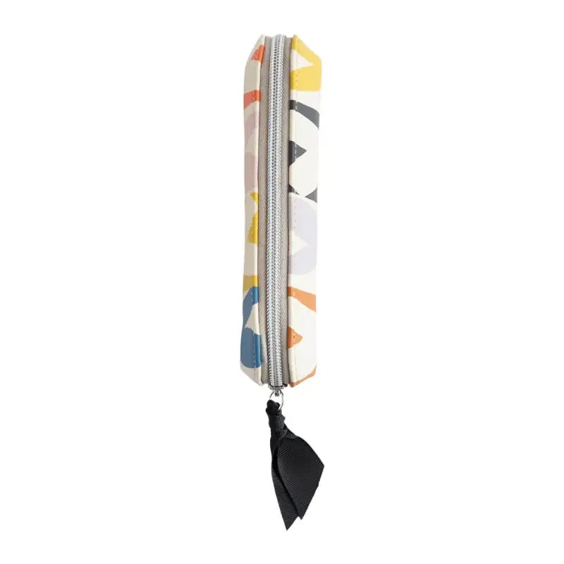 Slim Pencil / Makeup Case with Monochrome Stripe Lining