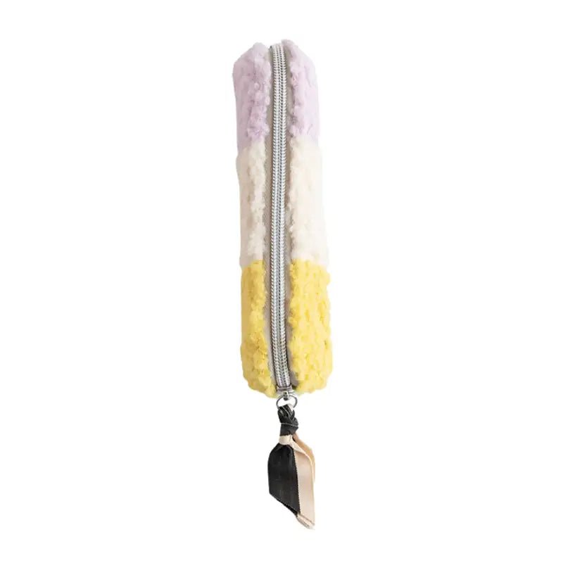 Slim Pencil / Makeup Case with Monochrome Stripe Lining