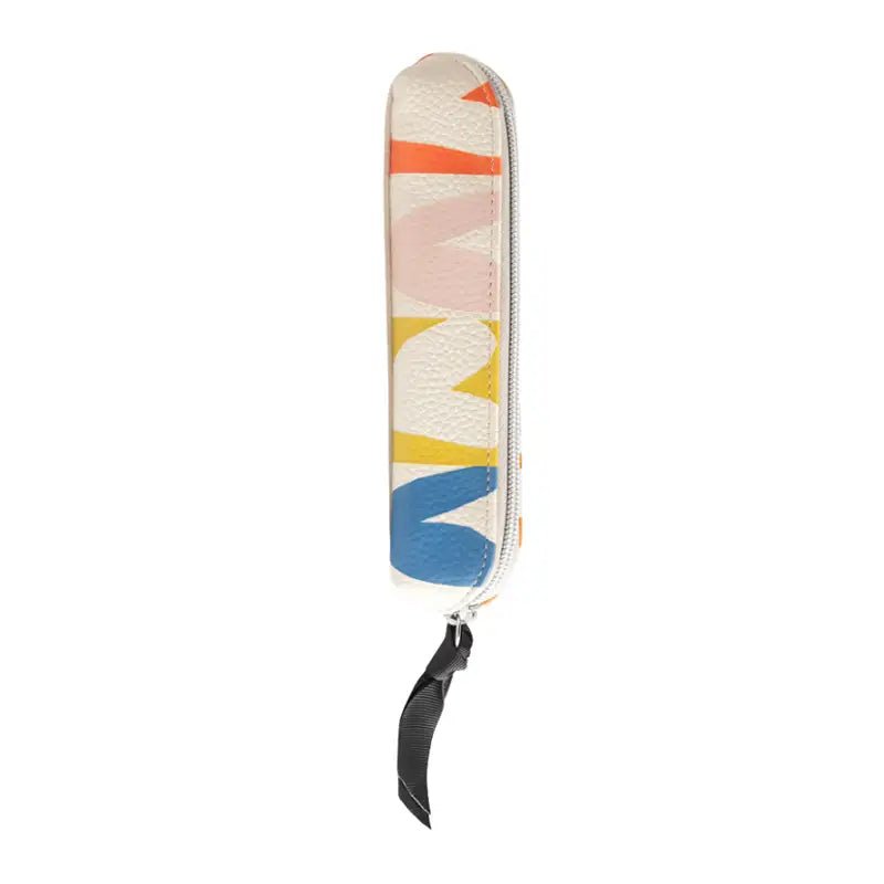 Slim Pencil / Makeup Case with Monochrome Stripe Lining