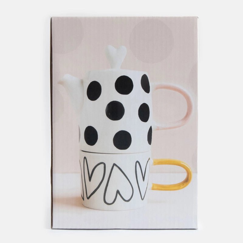 Tea For One Ceramic Teapot and Cup Set