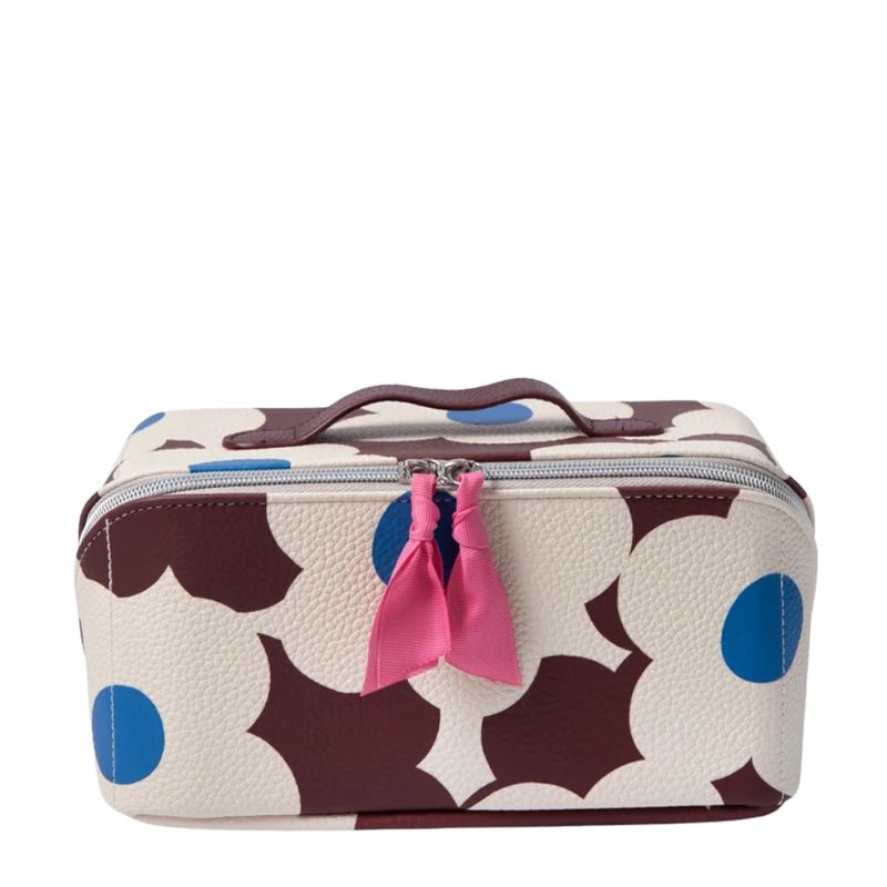 Wine Flower Flat Lay Wash Bag - Travel Toiletry Organiser