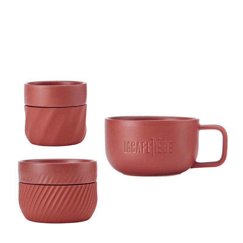 Ceramic Family Coffee Mug Set - 3pcs - Waha Lifestyle