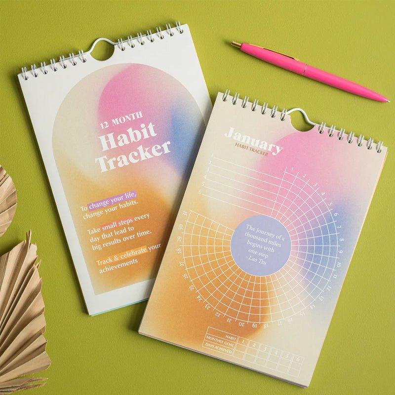 Daily Habit Tracker 12 Month Goal Planner - A5 - Waha Lifestyle