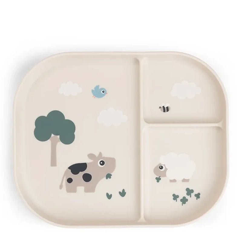 DONE BY DEER Foodie 3 - Section Non - Slip Plate for Toddlers in Kuwait - Waha Lifestyle