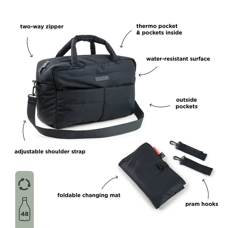 Quilted Water-Resistant Baby Changing Diaper Bag