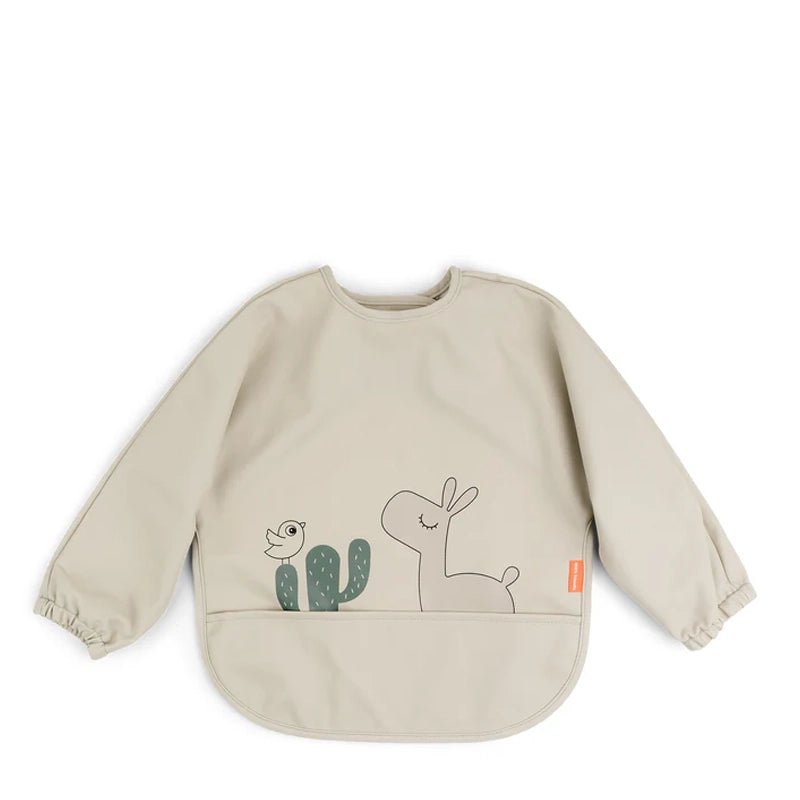 Waterproof Long Sleeved Baby Bib with Elasticated Sleeves
