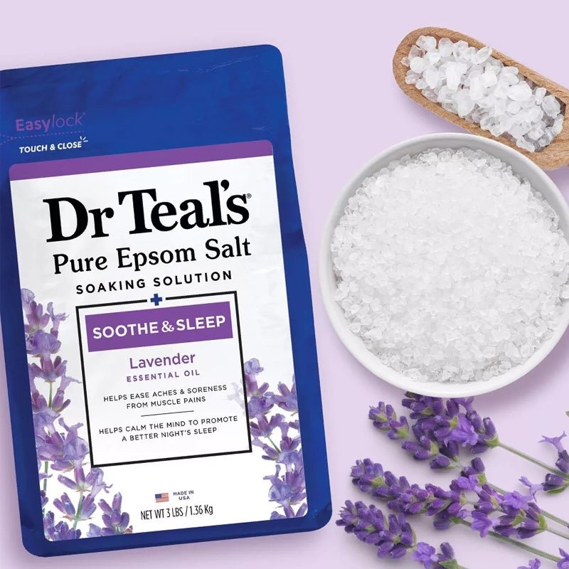 Soothe & Sleep Pure Epsom Salt Soak with Lavender - 1.36kg