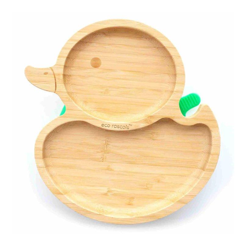 Eco Rascals Bamboo Suction Plate - Duck Shape - Waha Lifestyle