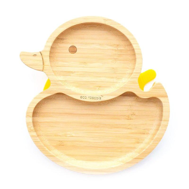 Eco Rascals Bamboo Suction Plate - Duck Shape - Waha Lifestyle