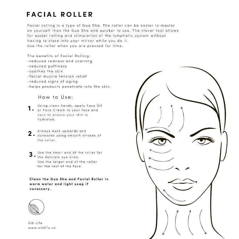 Ela Life Black Obsidian Gua Sha & Roller Set - Waha Lifestyle