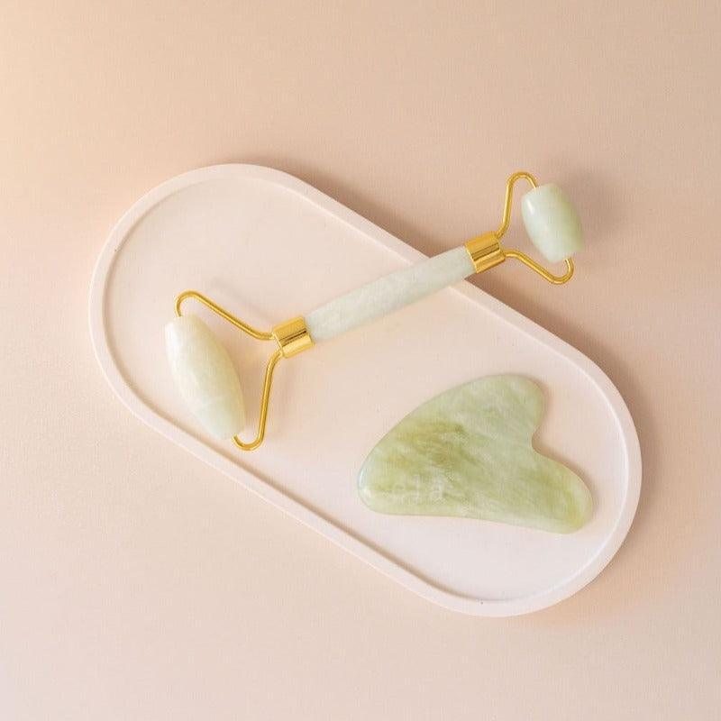 Ela Life Xiujan Jade Gua Sha & Roller Set - Waha Lifestyle