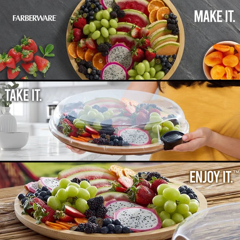 Build-a-Board Bamboo Round Serving Board