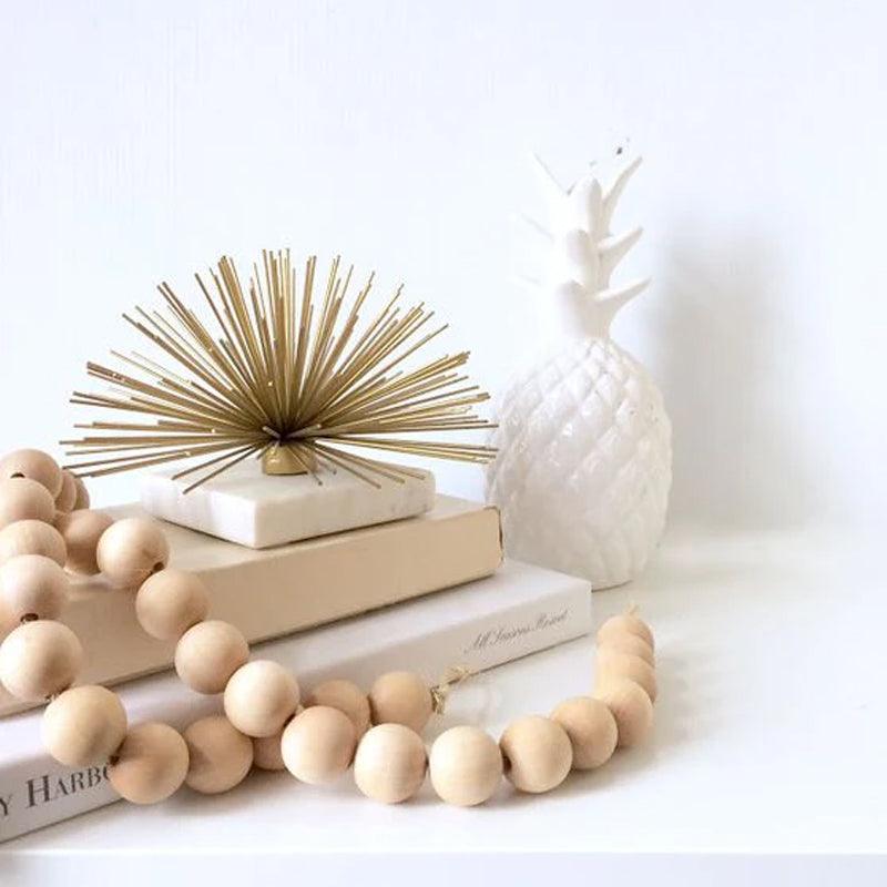 Farmhouse Wooden Beads with Jute Tassels - Waha Lifestyle